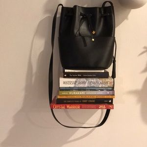 Cuyana Black Leather mini bucket bag